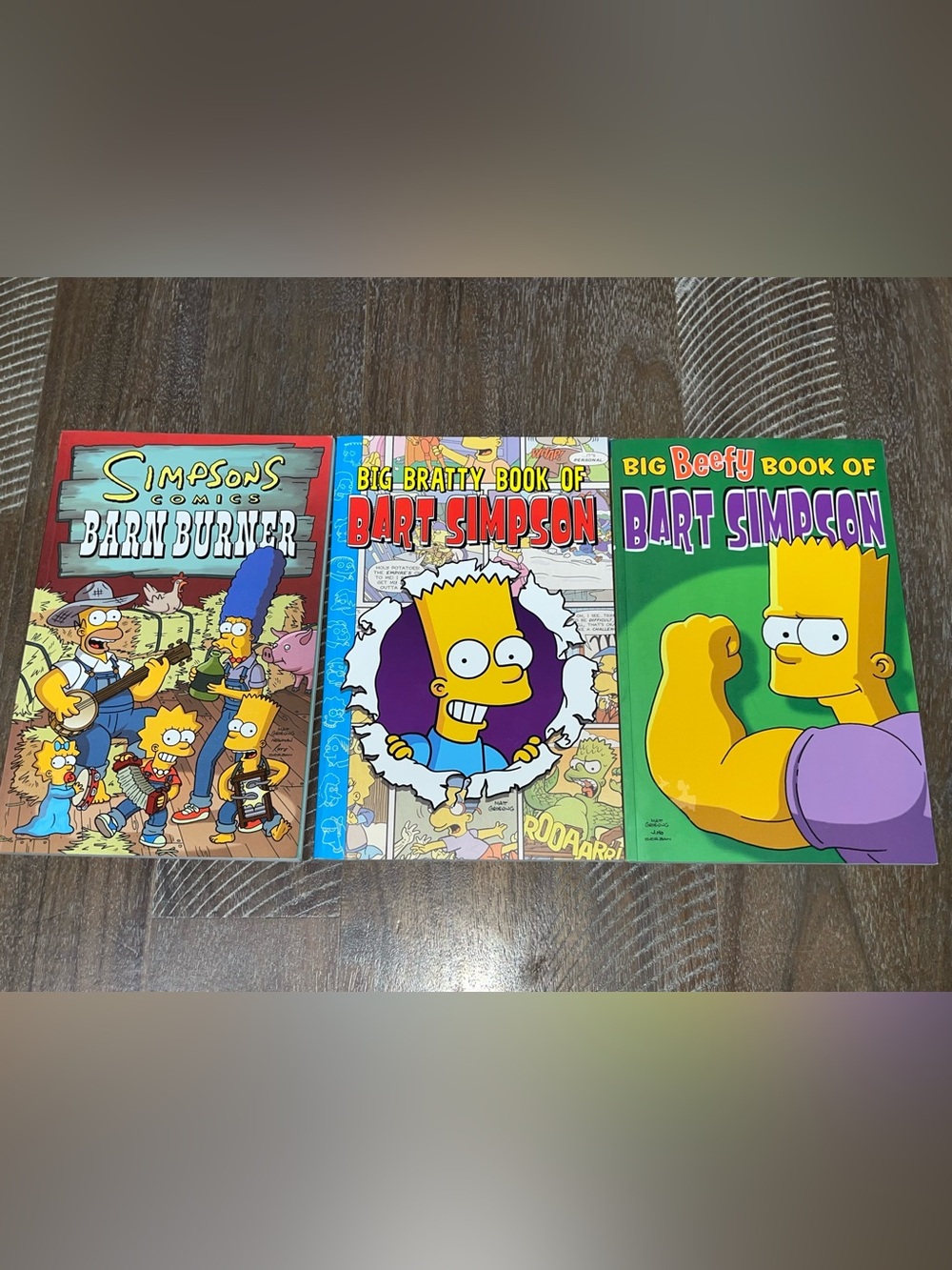 The Simpsons Comic Books Lot of 3 Barn Burner Big Bratty & Beefy Book of Bart